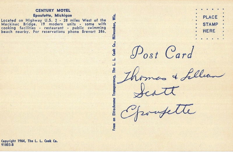 Century Motel - Old Postcard (newer photo)